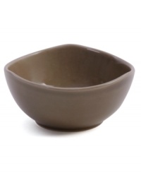 Inspired by an iconic Nambe design, these sculptural berry bowls feature three gentle points in sleek, sturdy stoneware and a sophisticated espresso hue. An invaluable addition to the Tri-Corner dinnerware collection. Inspired by an iconic Nambe design, these sculptural berry bowls feature three gentle points in sleek, sturdy stoneware and a sophisticated espresso hue. An invaluable addition to the Tri-Corner dinnerware collection.
