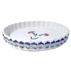 Ronde d'Orient by Gien is a full-service collection with a blue & white motif punctuated by deep orange carnations. This design was inspired by Turkish and Mediterranean ceramics.