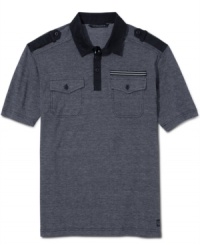 Fall in line with this military-inspired shirt from Sean John. Fall in line with this military-inspired shirt from Sean John.