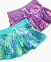 Swing by. She'll love twirling around in comfort with this fun patterned skirt with attached shorts underneath.