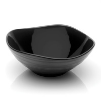 Mikasa Swirl Square 9-Inch Vegetable Bowl, Black Mikasa Swirl Square 9-Inch Vegetable Bowl, Black
