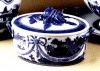Mottahedeh Blue Canton Covered Casserole 5 x 10 in