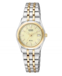 Step out in sophisticated style with this contemporary Eco-Drive Corso watch by Citizen. Step out in sophisticated style with this contemporary Eco-Drive Corso watch by Citizen.