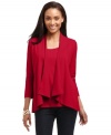 This draped cardigan from Charter Club offers effortless sophistication and can be dressed up or down!