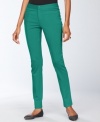 Without pockets or belt loops to distract, INC's petite knit pants give your outfit a clean, crisp look.