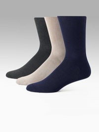 EXCLUSIVELY OURS. Flat-knit casual style made of the finest quality Egyptian cotton. Mid-calf length Hand-linked toe Cotton/Lycra; machine wash Made in Italy