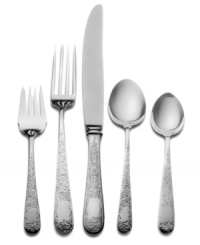 An early American motif recreated with the impeccable craftsmanship of Towle, the Old Master place settings lend old-world beauty and grace to celebratory occasions in pure sterling silver.