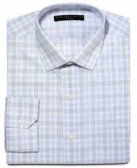 Shake up your solids. This plaid shirt from Geoffrey Beene is a welcome change from your routine look. Shake up your solids. This plaid shirt from Geoffrey Beene is a welcome change from your routine look.