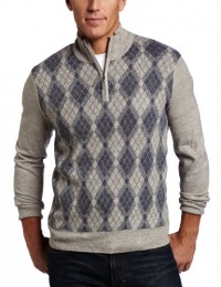 Geoffrey Beene Men's Cotton Fancy Diamonds Mock Sweater