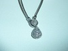 Philippe Charriol 'Flamme Blanche' Collection 18K WG and Diamond Cable Pendant Necklace