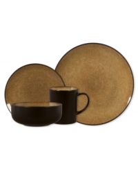 Smart casual. It gets noticed first for its cool reactive glaze, but what the Novabella dinnerware set really brings to the table is hardwearing, fuss-free stoneware for unparalleled convenience. In shades of brown to warm up decor.