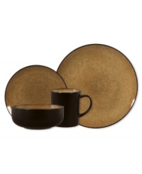Smart casual. It gets noticed first for its cool reactive glaze, but what the Novabella dinnerware set really brings to the table is hardwearing, fuss-free stoneware for unparalleled convenience. In shades of brown to warm up decor. Smart casual. It gets noticed first for its cool reactive glaze, but what the Novabella dinnerware set really brings to the table is hardwearing, fuss-free stoneware for unparalleled convenience. In shades of brown to warm up decor.