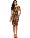 Karen Kane Women's Python Pleated Dress, Python, Medium