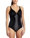 Flexees Womens Firm Control Minimizer Bodybriefer, Black, 42DD