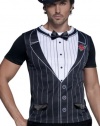 Smiffys Gangster Pinstripe Tuxedo Mens Instant Costume T-Shirt
