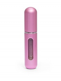 Travel size atomizer, simply remove the head from the perfume bottle. Position the atomizer in its place and pump.