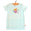 Tangerine Tree Little Girls Organic Aqua Size 5 Stripe Mermaid T-Dress