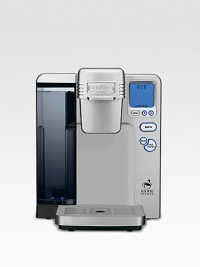 Perfect for both personal use and entertaining, this single-serve home-brewing system brews fresh coffee, tea, hot cocoa and more in under one minute. Using Keurig K-Cups, this brewer's innovative one-touch technology makes it easier than ever to enjoy an array of hot beverages. Includes My K-Cup reusable coffee filter & 12 K-Cup portion pack Rinse control instantly cleans the inside of the brew chamber Hot water button Removable 80 oz. Perfect for both personal use and entertaining, this single-serve home-brewing system brews fresh coffee, tea, hot cocoa and more in under one minute. Using Keurig K-Cups, this brewer's innovative one-touch technology makes it easier than ever to enjoy an array of hot beverages. Includes My K-Cup reusable coffee filter & 12 K-Cup portion pack Rinse control instantly cleans the inside of the brew chamber Hot water button Removable 80 oz.