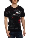 Marc Ecko Cut & Sew Men's Grid Lock V-Neck Short Sleeve T-Shirt