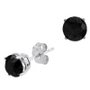 14k Gold Black Diamond Stud Earrings