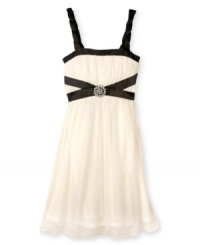 She'll reign supreme in her Grecian-inspired dress from BCX. She'll reign supreme in her Grecian-inspired dress from BCX.