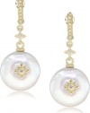 Judith Ripka Aspen Coin Pearl Drop Earrings