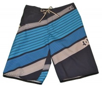 DC Shoes Boys' Laced Up Boardshorts Black/Blue-27