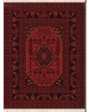 Lextra Antique Red Afghan MouseRug, 10.25 x 7.125 Inches, Black, White and Dark Orange, One (SRA-SE)