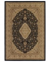 A flourish of ebony, cream and gold florals and medallions create a timeless tradition in the Tamena area rug from Couristan. Woven of heat-set Courton™ polypropylene, a synthetic fiber that's meticulously crafted for durability.