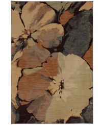 Perennial favorite. Blooming with a bold floral motif, this striking area rug makes a dramatic impact wherever it's placed. Thick and resilient underfoot, this plush piece is woven from 2-ply nylon pile, ensuring easy care and long-lasting wear. Perennial favorite. Blooming with a bold floral motif, this striking area rug makes a dramatic impact wherever it's placed. Thick and resilient underfoot, this plush piece is woven from 2-ply nylon pile, ensuring easy care and long-lasting wear.