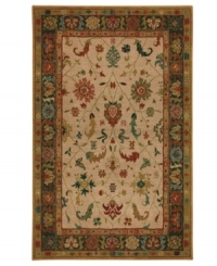 Distinctive coloration distinguishes this Karastan area rug from its classic counterparts, featuring a meticulously styled ground with traditional vine-and-blossom details. Woven from lush nylon that delivers softness underfoot and superb resistance to everyday wear. Distinctive coloration distinguishes this Karastan area rug from its classic counterparts, featuring a meticulously styled ground with traditional vine-and-blossom details. Woven from lush nylon that delivers softness underfoot and superb resistance to everyday wear.