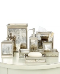 Turn your bathroom into a palace with this Palazzo cotton jar from Kassatex, featuring an antiqued mirror finish for a classic look. Turn your bathroom into a palace with this Palazzo cotton jar from Kassatex, featuring an antiqued mirror finish for a classic look.