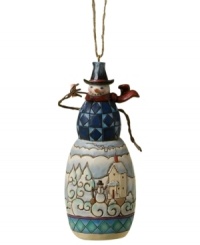 Wintry mix. Geometric patterns and a beautiful nature scene carved in this quintessential Jim Shore ornament will fill your home with whimsical splendor. Wintry mix. Geometric patterns and a beautiful nature scene carved in this quintessential Jim Shore ornament will fill your home with whimsical splendor.