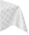 Lenox Laurel Leaf 70-by-104-Inch Oblong / Rectangle Tablecloth, Platinum