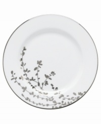 An instant classic from kate spade new york, this Gardner Street Platinum bread and butter plate exudes contemporary elegance. Stems of platinum foliage flourish on fine white bone china, creating a stylized two-tone floral motif to freshen up your formal table. An instant classic from kate spade new york, this Gardner Street Platinum bread and butter plate exudes contemporary elegance. Stems of platinum foliage flourish on fine white bone china, creating a stylized two-tone floral motif to freshen up your formal table.