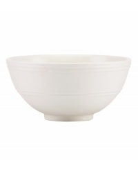 Elegance comes easy with this fruit bowl from kate spade new york's Fair Harbor white dinnerware. Durable stoneware in a milky white hue is half glazed, half matte and totally timeless. Elegance comes easy with this fruit bowl from kate spade new york's Fair Harbor white dinnerware. Durable stoneware in a milky white hue is half glazed, half matte and totally timeless.