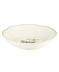Garden party. The Floral Meadow pasta bowl brings eternal spring with a mixed bouquet rooted in resilient everyday porcelain. A scalloped edge and green banding add to the charm of the graceful mix-and-match Lenox dinnerware collection. (Clearance) Garden party. The Floral Meadow pasta bowl brings eternal spring with a mixed bouquet rooted in resilient everyday porcelain. A scalloped edge and green banding add to the charm of the graceful mix-and-match Lenox dinnerware collection. (Clearance)