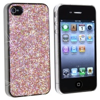 Snap-on Case Compatible With Apple® iPhone® 4 AT&T, Light Pink Bling Snap-on Case Compatible With Apple® iPhone® 4 AT&T, Light Pink Bling