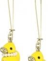 Betsey Johnson Critter Duck Drop Earrings