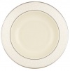 Lenox Pearl Innocence 9-Inch Platinum-Banded Fine China Pasta/Rim Soup Bowl, Set of 4