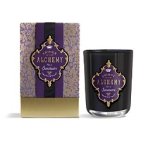 Packaged in a foil-embellished gift box, Fringe Alchemy's currant & cassis-scented candle cuts an imposing figure in chic black and regal purple. Packaged in a foil-embellished gift box, Fringe Alchemy's currant & cassis-scented candle cuts an imposing figure in chic black and regal purple.