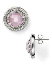 Steal the spotlight with this pair of amethyst drop earrings from Lora Paolo, accented by cubic zirconia and ceramic stations. Steal the spotlight with this pair of amethyst drop earrings from Lora Paolo, accented by cubic zirconia and ceramic stations.