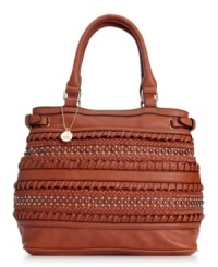 Laid-back with a vintage vibe, this Big Buddha carryall takes it all in. Outfitted with stud accents and whipstitch detailing, it's ultra-spacious interior stows all your work-to-weekend must-haves with ease. Laid-back with a vintage vibe, this Big Buddha carryall takes it all in. Outfitted with stud accents and whipstitch detailing, it's ultra-spacious interior stows all your work-to-weekend must-haves with ease.