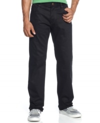 Be the man in black: Classic five-pocket jeans from LRG in an unfaded, triple-black denim. Be the man in black: Classic five-pocket jeans from LRG in an unfaded, triple-black denim.