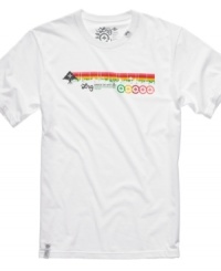 Call attention to your casual look with this cool graphic t-shirt from LRG. Call attention to your casual look with this cool graphic t-shirt from LRG.