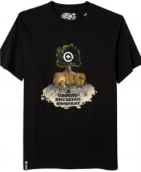 Get ready to break ground in this bold graphic t-shirt from LRG. Get ready to break ground in this bold graphic t-shirt from LRG.