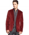 Step up your style game with this velvet blazer from Hugo Boss.