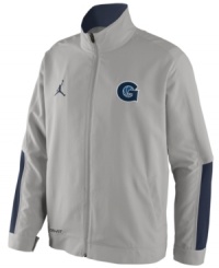 Get fired up! Keep the support of your favorite NCAA basketball team alive with this Georgetown Hoyas jacket from Nike. Get fired up! Keep the support of your favorite NCAA basketball team alive with this Georgetown Hoyas jacket from Nike.