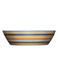 More than bold stripes and fun colors, the Origo serving bowl transitions from oven to table and into the dishwasher without a hitch. Combine with other Iittala dinnerware pieces to make any setting pop. Designed by Alfredo Haberli. More than bold stripes and fun colors, the Origo serving bowl transitions from oven to table and into the dishwasher without a hitch. Combine with other Iittala dinnerware pieces to make any setting pop. Designed by Alfredo Haberli.