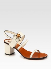 Leather slingback with an adjustable, bamboo-embellished buckle strap, ultra-low heel and detailed stitching. Self-covered heel, 2¾ (70mm)Leather upperLeather lining and solePadded insoleMade in ItalyOUR FIT MODEL RECOMMENDS ordering true size. Leather slingback with an adjustable, bamboo-embellished buckle strap, ultra-low heel and detailed stitching. Self-covered heel, 2¾ (70mm)Leather upperLeather lining and solePadded insoleMade in ItalyOUR FIT MODEL RECOMMENDS ordering true size.